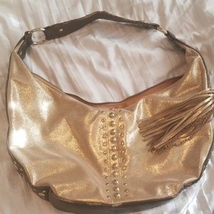 Metallic gold purse